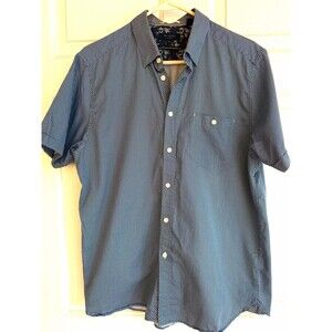 Ted Baker London Blue/White Geometric Cotton Short Sleeve Button-Up Shirt 5